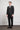 Morven Men's Black Wool 4-Drop Dynamic Fit Mono Collar Suit