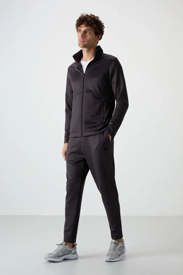Cotton Thick Soft Textured Comfort Fit Basic Men's Tracksuit Set