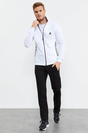 Tommylife Men's Stand Collar Zip-Up Standard Fit Tracksuit Set