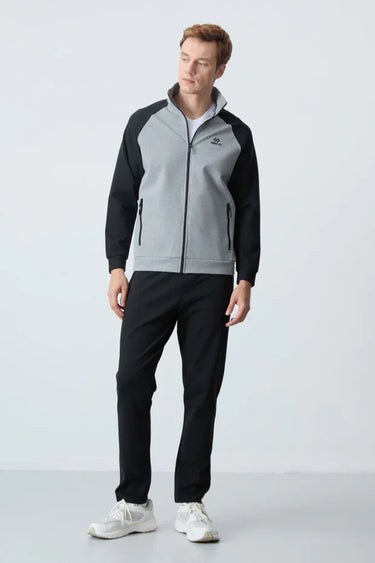 Tommy Life Men’s Stand-Up Collar Two-Tone Relaxed Tracksuit Set