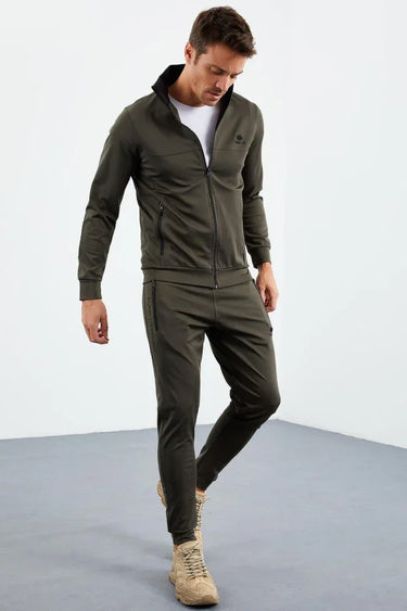 Tommy Life Men’s Stand Collar Zip-Up Cuffed Tracksuit Set