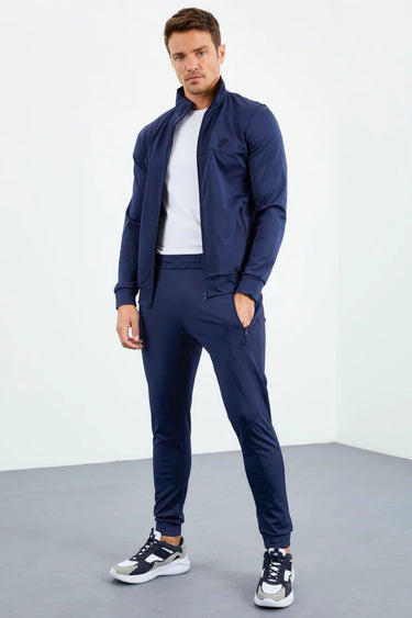 Tommy Life Men’s Stand Collar Zip-Up Cuffed Tracksuit Set