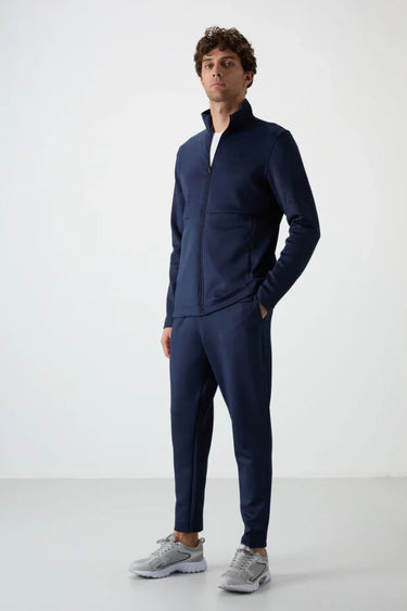 Cotton Thick Soft Textured Comfort Fit Basic Men's Tracksuit Set