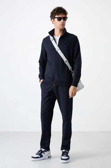 Tommy Life Men’s Zip-Up Stand Collar Comfort Tracksuit Set