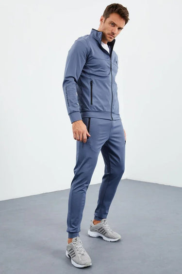 Tommy Life Men’s Stand Collar Zip-Up Cuffed Tracksuit Set