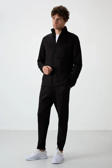 Cotton Thick Soft Textured Comfort Fit Basic Men's Tracksuit Set