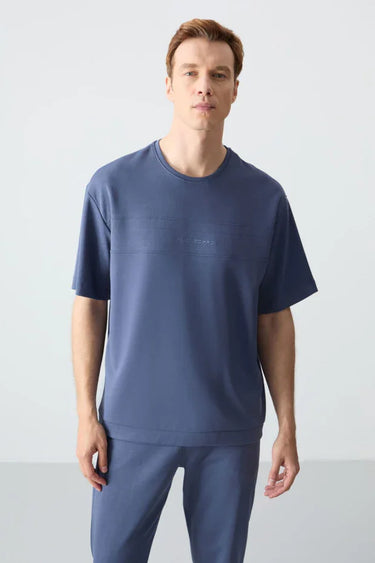 Tommylife Cotton Thick Soft Textured Oversize Fit Basic Men's Tracksuit Set