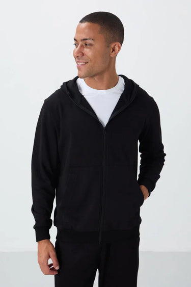 Compact Cotton Thick Smooth Hooded Comfort Fit Men's Tracksuit Set