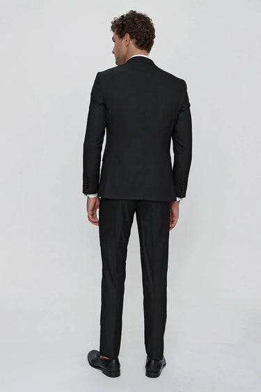 Men's Slim Fit Jacquard Suit with Vest